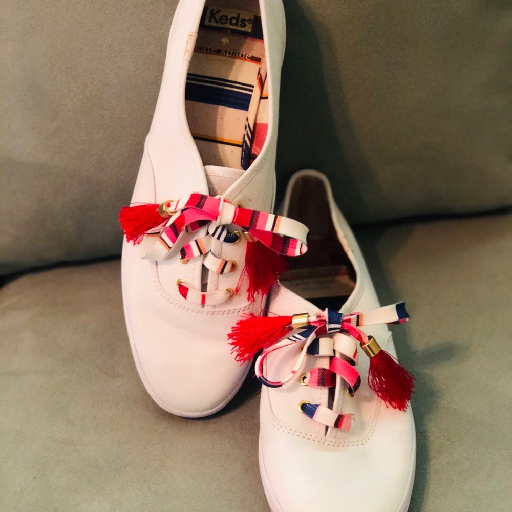 Kate Spade Keds with Multicolor Tassel Laces